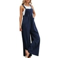thumbnail image 1 of Women's Jumpsuits, Rompers & Overalls Casual Romper Strap Solid Button Long Overall Jumpsuit for Women With Pocket, 1 of 7
