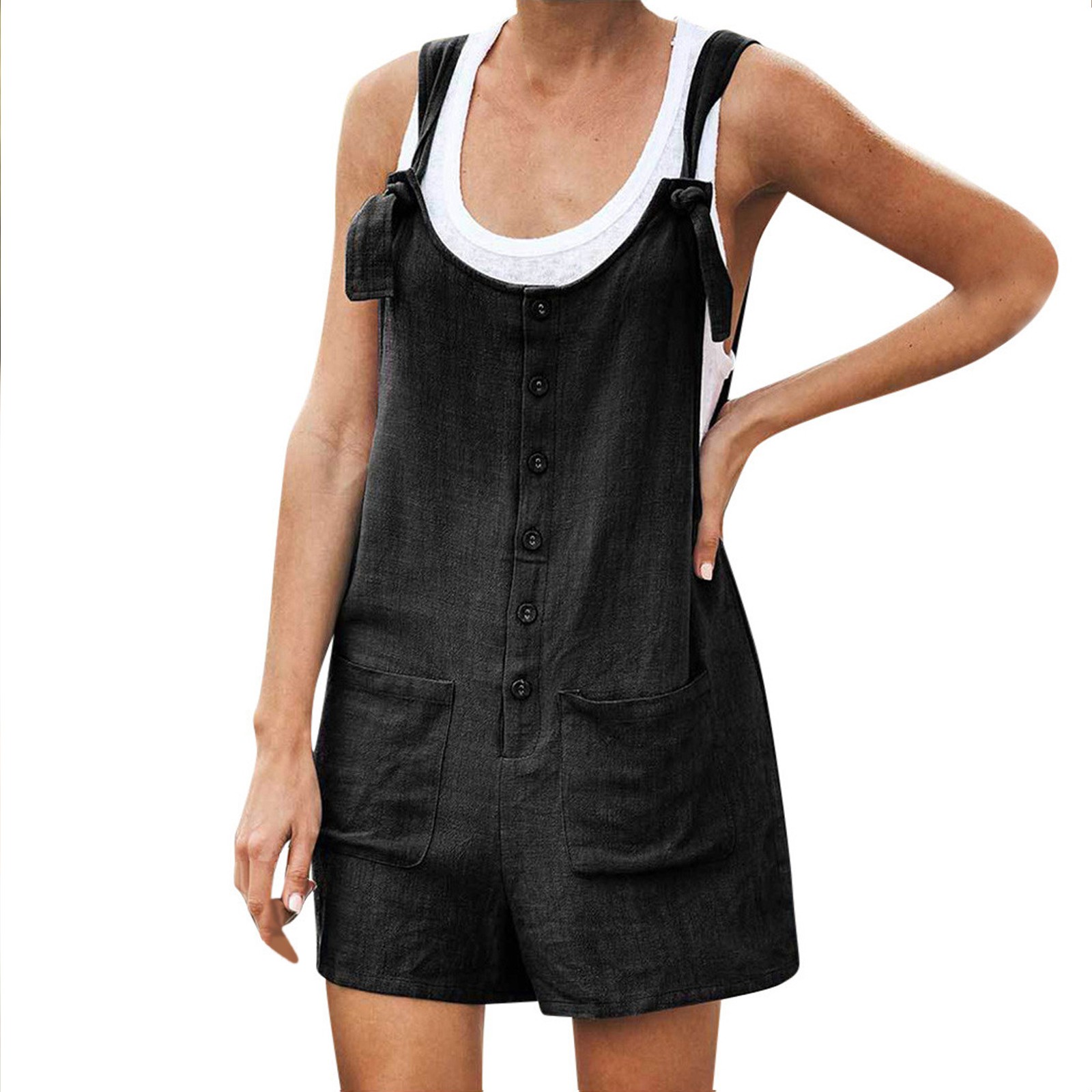 Women's Jumpsuits, Rompers & Overalls Casual Summer Cotton Linen