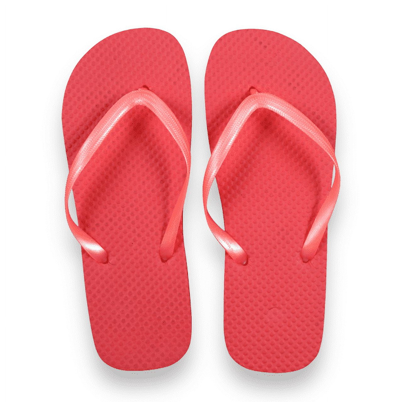 Women's Juncture Basic Rubber FlipFlops Coral / Dark Pink [Size M 7/