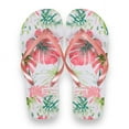 thumbnail image 1 of Women's Juncture "Pink Palms" Rubber Flip-Flops - White/Pink [Size M 7/8], 1 of 2