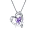 thumbnail image 1 of Women's June Birthstone Heart Necklace Love for Mom Pendant Birthday Mothers Day Christmas Holiday Gift, 1 of 6