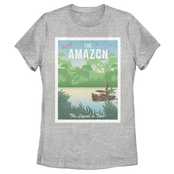 Women's Jungle Cruise Visit the Amazon Graphic Tee Athletic Heather Small