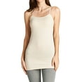 thumbnail image 1 of Women's & Juniors BASIC ADJUSTABLE SPAGHETTI STRAP TUNIC CAMI W/ SHELF BRA, 1 of 3
