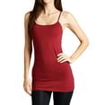 thumbnail image 1 of Women's & Juniors BASIC ADJUSTABLE SPAGHETTI STRAP TUNIC CAMI W/ SHELF BRA, 1 of 3