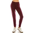 thumbnail image 1 of Women's Juniors Light Weighted Fleece Lined French Terry Jogger Pants Drawstring Sleep Lounge Sweat Pants, 1 of 3
