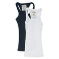 thumbnail image 1 of Women's & Juniors Ribbed Cami Racerback Workout Tank Top - 2 Pack, 1 of 3