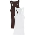 thumbnail image 1 of Women's & Juniors Ribbed Cami Racerback Workout Tank Top - 2 Pack, 1 of 2