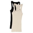 thumbnail image 1 of Women's & Juniors Ribbed Cami Racerback Workout Tank Top - 2 Pack, 1 of 3