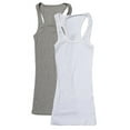 thumbnail image 1 of Women's & Juniors Ribbed Cami Racerback Workout Tank Top - 2 Pack, 1 of 3