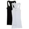 thumbnail image 1 of Women's & Juniors Ribbed Cami Racerback Workout Tank Top - 2 Pack, 1 of 2