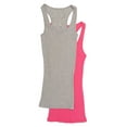thumbnail image 1 of Women's & Juniors Ribbed Cami Racerback Workout Tank Top - 2 Pack, 1 of 2