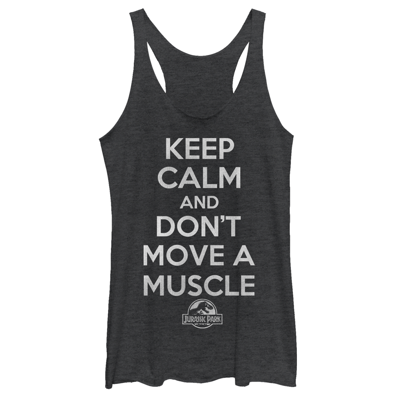 Jurassic Park Women's Wild Jurassic Muscle Tank - Pine Green 100% Cotton Racerback Scoop Neck Tank Top