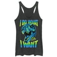 thumbnail image 1 of Women's Jurassic Park T. Rex Do What I Want  Racerback Tank Top Black Heather Small, 1 of 3