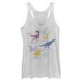 thumbnail image 1 of Women's Jurassic World Botanical Dinosaurs  Racerback Tank Top White Heather X Large, 1 of 3