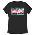 thumbnail image 1 of Women's Jurassic World: Camp Cretaceous Raptor Squad Frame  Graphic Tee Black Large, 1 of 3