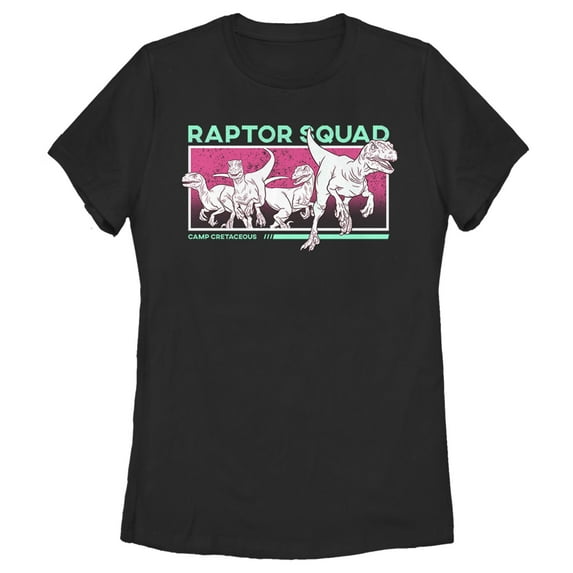 Women's Jurassic World: Camp Cretaceous Raptor Squad Frame Graphic Tee Black Large