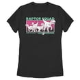 thumbnail image 1 of Women's Jurassic World: Camp Cretaceous Raptor Squad Frame Graphic Tee Black Small, 1 of 3