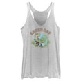 thumbnail image 1 of Women's Jurassic World Earth Day Velociraptor  Racerback Tank Top White Heather X Large, 1 of 4