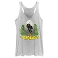 thumbnail image 1 of Women's Jurassic World Easter T-Rex Eggnormous  Racerback Tank Top White Heather X Small, 1 of 4