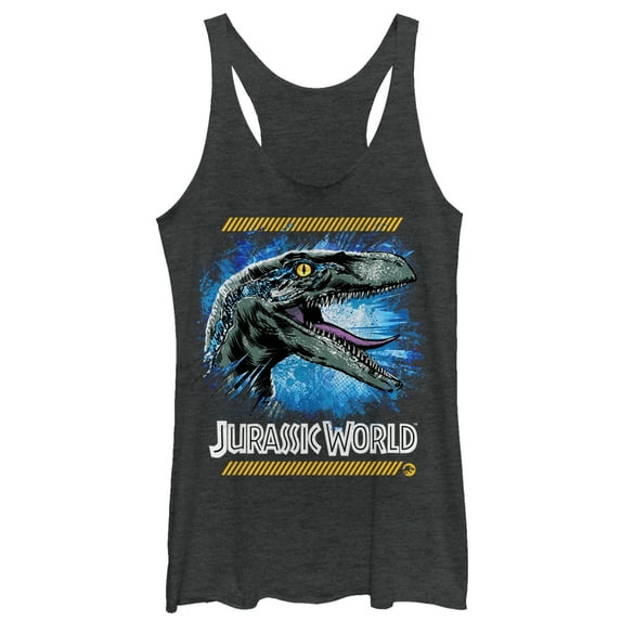 Women's Jurassic World: Fallen Kingdom Raptor Code Racerback Tank Top Black Heather X Large