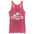 thumbnail image 1 of Women's Jurassic World Simple T. Rex Logo  Racerback Tank Top Pink Heather Large, 1 of 3