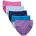 thumbnail image 1 of Women's Just My Size 1210U5 Microfiber Mesh Ultra Light Brief Panty - 5 Pack (Assorted 14), 1 of 1