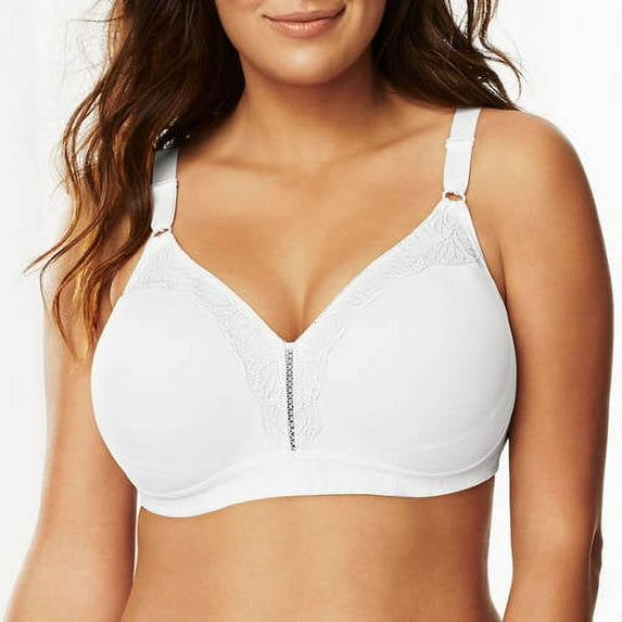 Women's Just My Size 1212 Perfect Lift Wire Free Bra (White 42D)