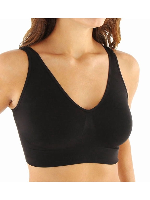 Women's Just My Size 1263 by Hanes Plus Size Pure Comfort Bra (Black 2X)