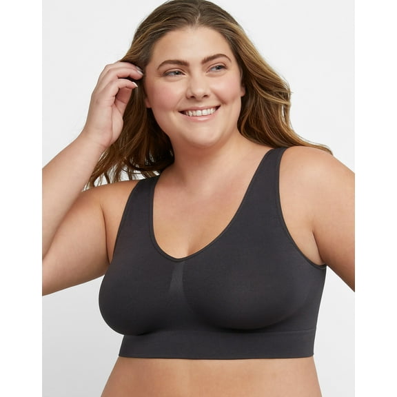 Hanes Just My Size Women's Pure Comfort Seamless Bralette Plus Size MJ1263