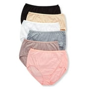 Just My Size Women's Pure Bliss Brief Underwear, 6-Pack 