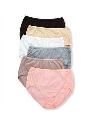 Just My Size Women's Assorted Cotton Brief Underwear, 6-Pack 
