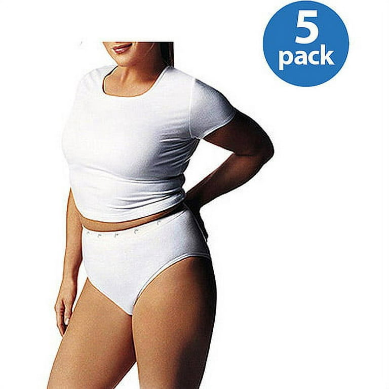 Buy JMS (Hanes) Women's Plus Size Fit for Me 5 Pack Hi-cut Brief Panties  Cotton Online at desertcartZimbabwe