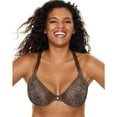 thumbnail image 1 of Women's Just My Size MJ1204 Modern Curvy Embellished Plunge Bra (Rum Raisin 40DD), 1 of 2