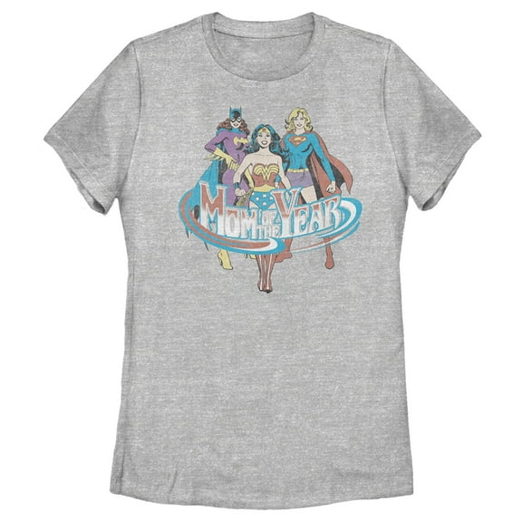 Women's Justice League Mom of the Year  Graphic Tee Athletic Heather Medium