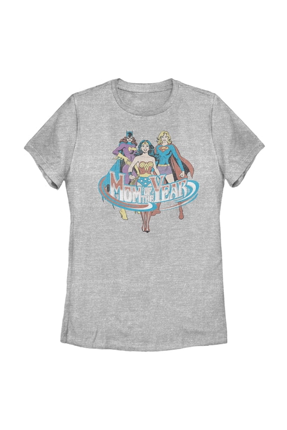 Women's Justice League Mom of the Year  Graphic Tee Athletic Heather Small