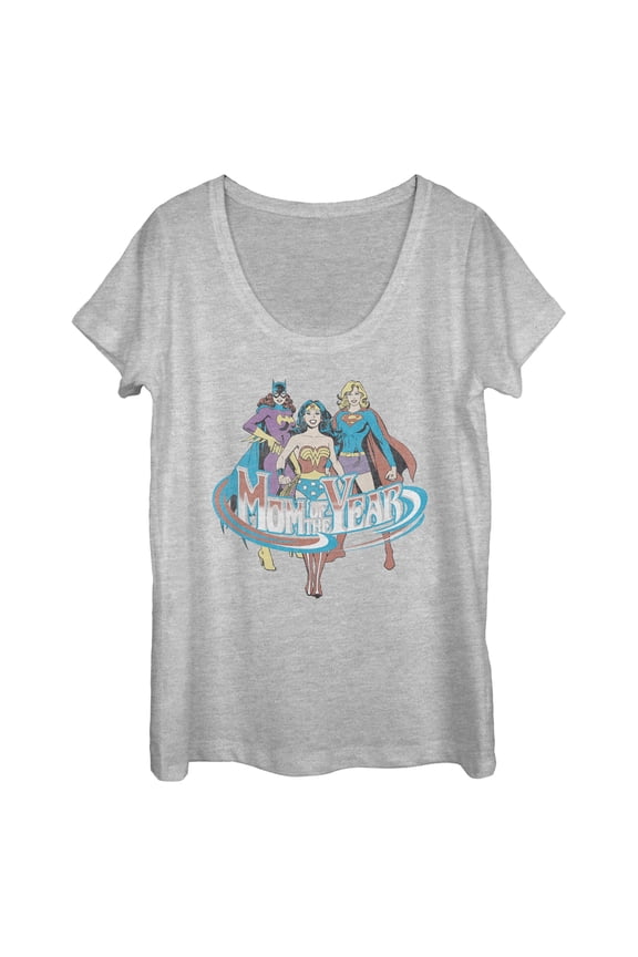 Women's Justice League Mom of the Year  Graphic Tee Athletic Heather X Large