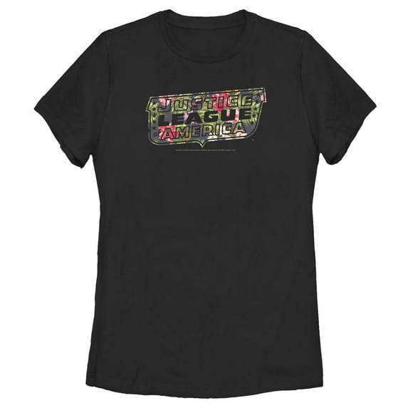 Women's Justice League Tropical Squad Logo Graphic T-Shirt
