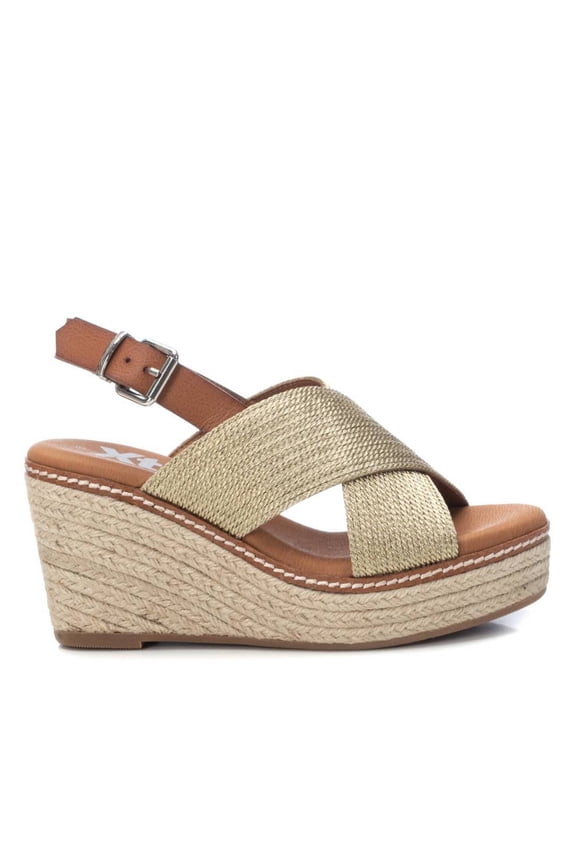 Women's Jute Wedge Sandals By XTI, 4236601 Gold