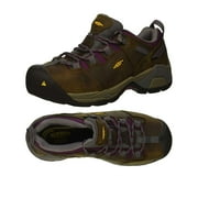 Womens KEEN Utility Detroit XT Soft Toe Waterproof Work Shoe Cascade Brown/Amaranth Leather 5 M