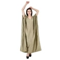 thumbnail image 1 of Women's Kafatan Maxi Summer Caftan Outfit Casual Dress Cover Ups Cotton Silk, Women Kaftans Dresses, S-3XL, Regular to Plus Size, 1 of 5