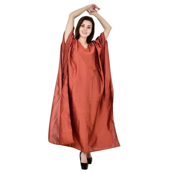 Women's Kafatan Maxi Summer Caftan Outfit Casual Dress Cover Ups Cotton Silk, Women Kaftans Dresses, S-3XL, Regular to Plus Size