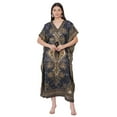 thumbnail image 1 of Women's Kaftan Dress Beach Cover Up Tribal Ethnic Print Plus Size Loose Kimono Maxi Dress, 1 of 6