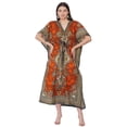 thumbnail image 1 of Women's Kaftan Dress Beach Cover Up Tribal Ethnic Print Plus Size Loose Kimono Maxi Dress, 1 of 6