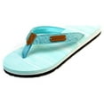 thumbnail image 1 of Women's Kaiback Seaside Flip Flop Beach & Pool Sandal - Cute & Comfortable - Women's US 6 EU 37 - Turquoise & White, 1 of 6