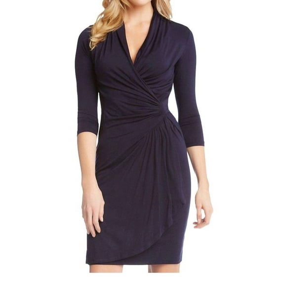 Women's Karen Kane Black Tie, Party Size S Cocktail Dress Navy