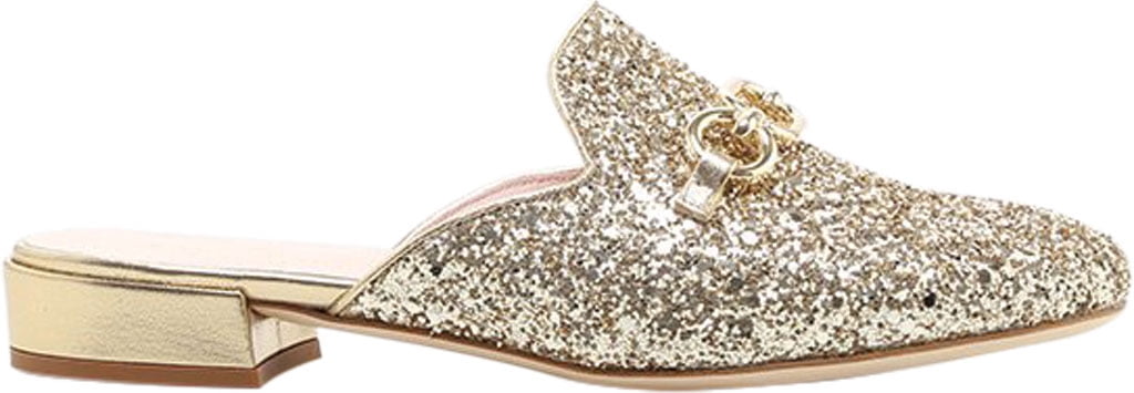 Women s Kate Spade Glendi Glitter Mule Loafer Gold Glitter 6 M