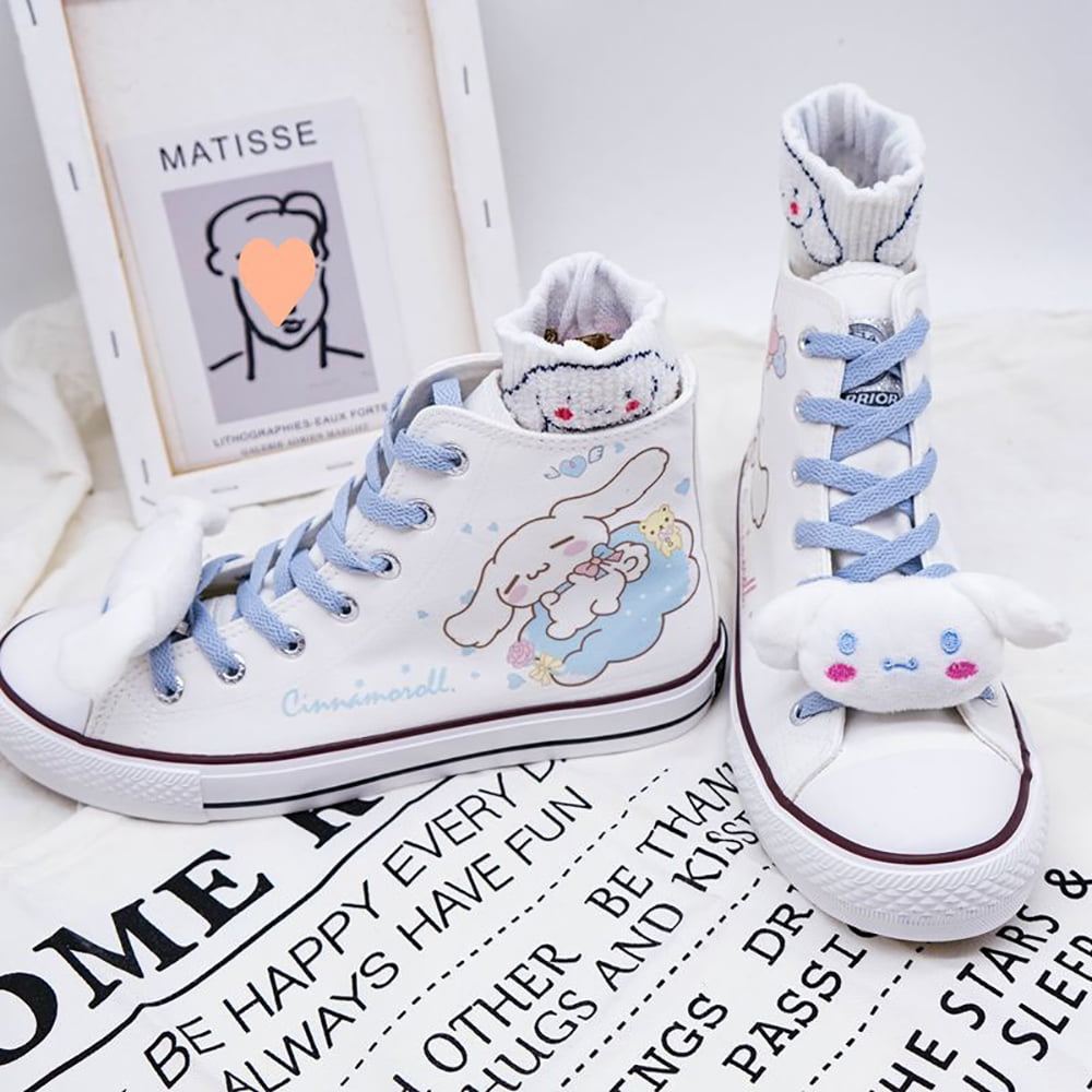 Women's Kawaii Cinnamoroll Doll Canvas Shoes Girls Ladies All