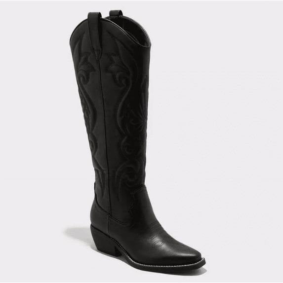 Women's Kenzi Western Boots with Memory Foam Insole - Jet Black 9