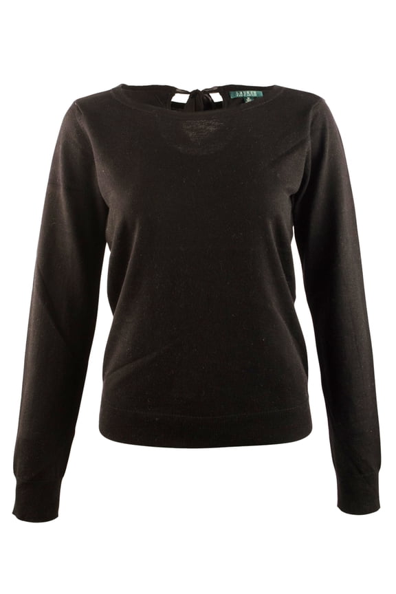 Women's Keyhole Tie-Back Sweater-B-L