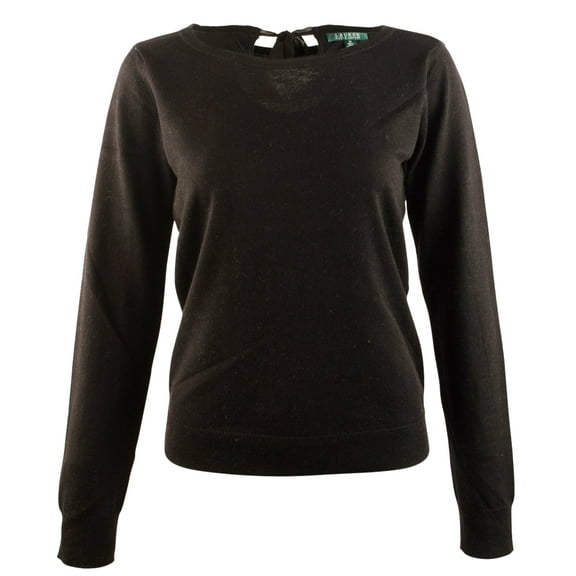 Women's Keyhole Tie-Back Sweater-B-XS